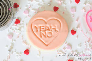 Not So Valentines: Yeah, No Candy Heart Acrylic Embosser Stamp