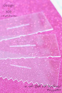 3 Patterned Acrylic Scraper/Contour Set of 3 or Individual