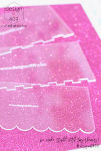 Acrylic Contour Combs Scrapers: Original Stripe/Scallop Acrylic Scraper/Contour Set of 3