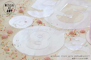 Cake Decorating: Acrylic Sprinkle Number Templates 0 - 9 (various sizes available)