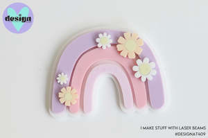 Mini: Flower Rainbow Cake Charm