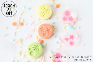 Mini Stamps: Mini Stars + Snowflakes Set Of 3 Acrylic Embosser Stamp