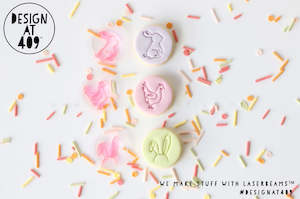 Mini Stamps: Mini Easter Line Drawing Set 1 Acrylic Embosser Stamps