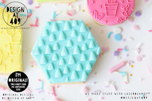 Pattern Background Stamps: Boho Triangle Large Pattern Acrylic Embosser Stamp