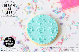 Pattern Background Stamps: Happy Mother's Day Large Pattern Acrylic Embosser Stamp