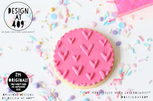 Pattern Background Stamps: Hearts Hand Drawn Large Pattern Acrylic Embosser Stamp