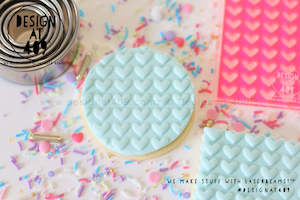 Pattern Background Stamps: Large Heart Pattern Acrylic Embosser Stamp