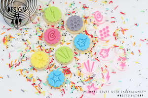 Superhero Stamps: Mini Comic Book Elements Set 3 Acrylic Embosser Stamp