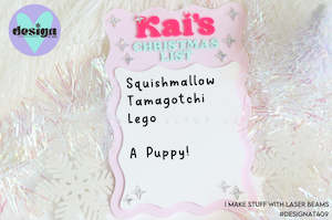 Christmas Baubles: Custom Name Christmas List Acrylic Sign