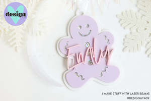 Gingerbread Custom Name Christmas Tree Decoration