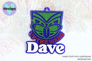 Up The Wahs Custom Name Christmas Tree Decoration