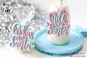 Christmas Baubles: Cookies For Santa or Milk For Santa Layered Acrylic Tags