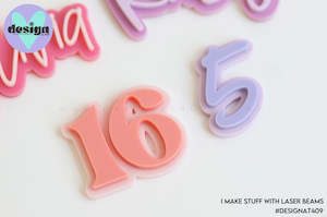 Number Letter Cake Toppers: Small Custom Layered Number (options available)