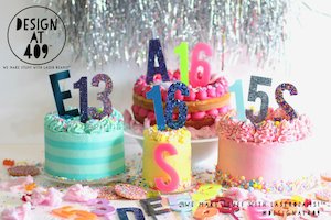 Number Letter Cake Toppers: Letter Cake Topper