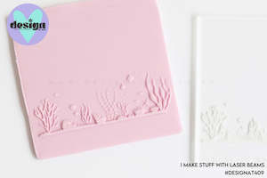 Ocean Floor 2 Raised Acrylic Fondant Stamp