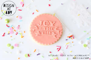 Joy To The World 2 Raised Acrylic Fondant Stamp