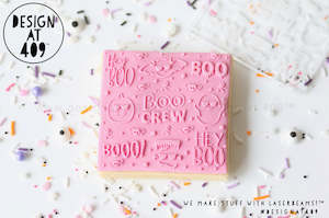 Boo Crew Patterned Raised Acrylic Fondant Stamp