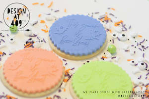 Halloween Raised Acrylic Stamps: This Year Is Boo Sheet Raised Acrylic Fondant Stamp