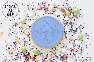 Boo! Yikes! Eek! Argh! Raised Acrylic Fondant Stamp