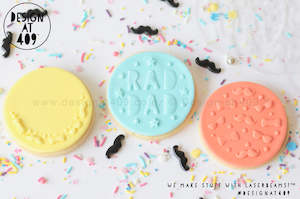 Stencil Stamps: Rad Dad Set of 3 Acrylic Stencil Stamps