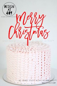 Christmas: Merry Christmas 3 Cake Topper (colour choices)