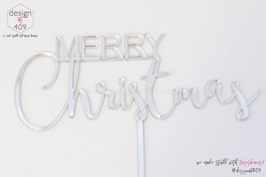 Merry Christmas 2 Cake Topper (colour choices)