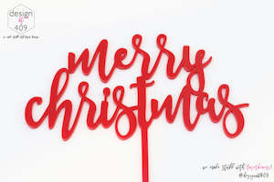 Merry Christmas 1 Cake Topper (colour choices)