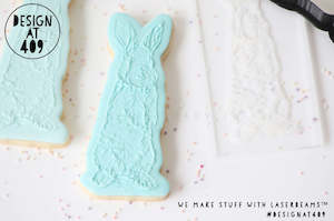 Easter Stamps Cutters: Brushed Bunny Raised Stamp & Cutter