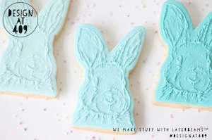 Easter Stamps Cutters: Brushed Bunny Head Raised Stamp & Cutter