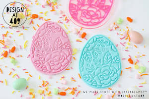 Easter Stamps Cutters: Floral Easter Egg 2 Stamp & Cutter