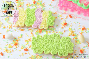 Easter Stamps Cutters: Happy Easter Floral Stamp & Cutter
