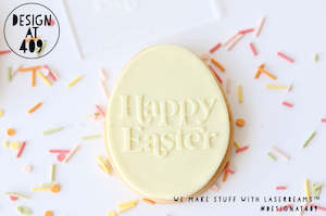 Happy Easter 2  Raised Acrylic Fondant Stamp