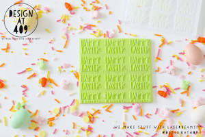 Happy Easter Patterned Raised Acrylic Fondant Stamp