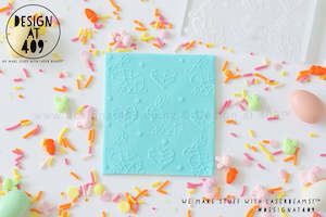 Easter Raised Acrylic Stamps: Geo Bunnies Patterned Raised Acrylic Fondant Stamp