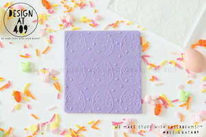 Easter Raised Acrylic Stamps: Floral Easter Eggs Patterned Raised Acrylic Fondant Stamp