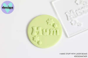 Mum Retro Acrylic Press Stamp