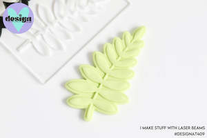Leaf Acrylic Press Stamp with Shaped Cutter