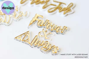 Cake Toppers: HP Forever & Always Layered Cake Topper or Cake Deco