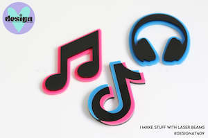 Mini: Tik Tok Themed Layered Cake Charms (Sold Individually)