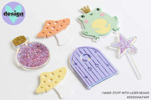 Fairy Themed Layered Cake Charms (Sold Individually)