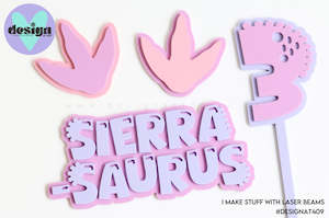Dino Themed Layered Cake Name Or Age Or Charms (Sold Individually)
