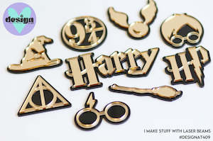 HP Themed Layered Cake Name or Cake Charms (Sold Individually)