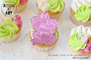 Mother Heart Tattoo Style Celebration Cake Dots