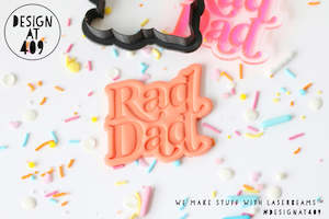 Mothers Day Stamps With Cutters: Small Rad Dad Stamp & Cutter