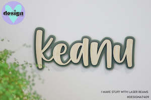 Custom Layered Wall or Door Name 22cm Long