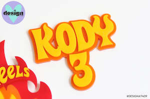 Mini: Custom Name And Age Hot Wheels Theme Layered Cake Deco