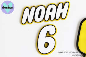 Themed Layered Cake Name Or Number (Sold Individually)