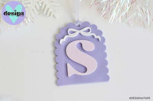 Custom Initial Christmas Tree Deco or Tag