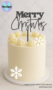 Merry Christmas Cake Topper (other colour choices available)