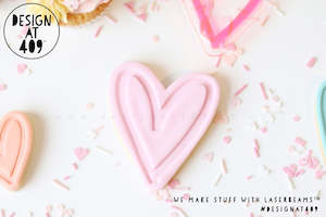 Mothers Day Stamps With Cutters: Hand Drawn Heart Stamp & Cutter